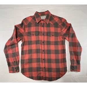 LUCKY BRAND COWBOY WESTERN Long SLEEVE Black SNAP UP SHIRT Mens Small